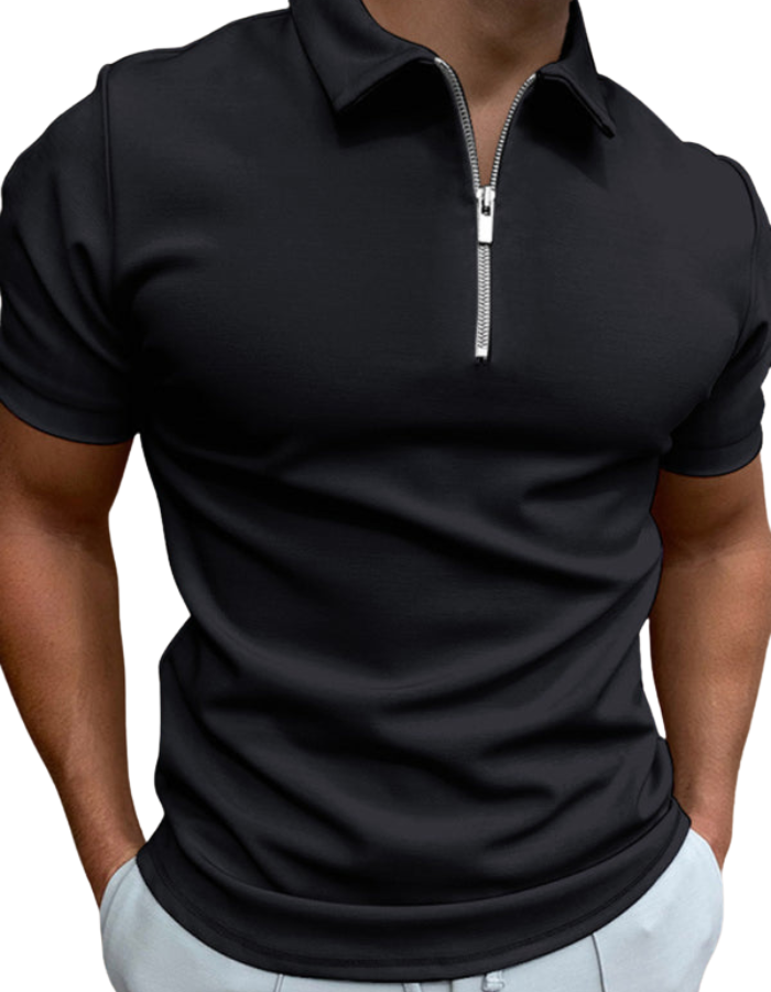 SHOPIQAT Men's New Solid Colour Short Sleeve Lapel Casual Fit Polo Shirt - Premium from shopiqat - Just $6.990! Shop now at shopiqat